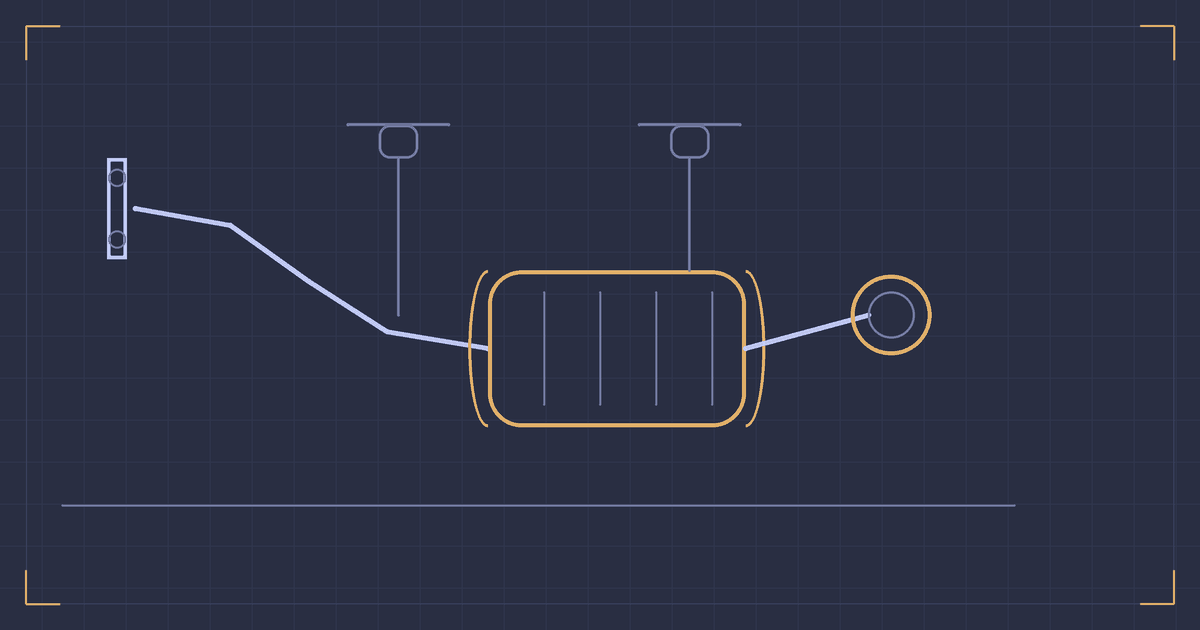 マフラーエンドスライドパイプ 出口115φ チタン製（模式図）